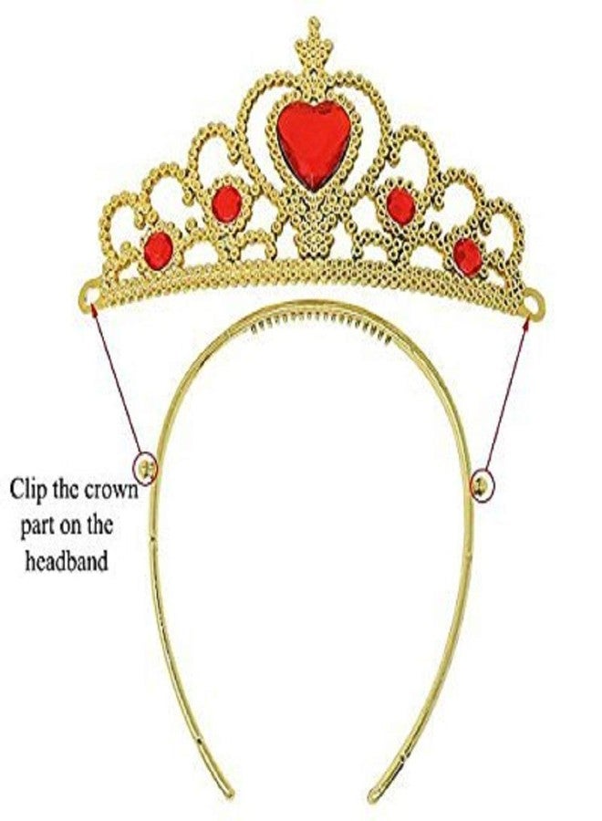 فانسي دريسويل تاج أميرة وعصا سحرية من فانسي دريس ويل، هدية مثالية لحفلات الفتيات من عمر 3 إلى 10 سنوات/هدايا تذكارية (ذهبي، مجموعة من 10 قطع)، بلاستيك - Image 2